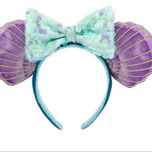 NWOT Disney The Little Mermaid Ariel Themed Minnie Ears Headband